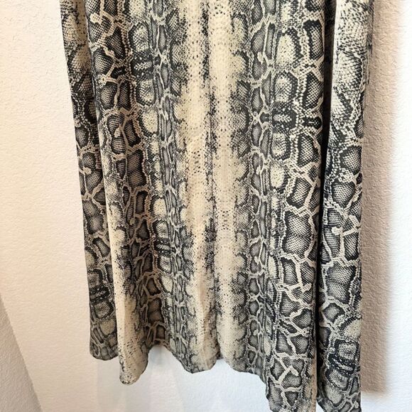 Jessica Simpson Tan & Black Reptile Print Flowy Boho Maxi Skirt - Size S - EUC - Picture 2 of 5